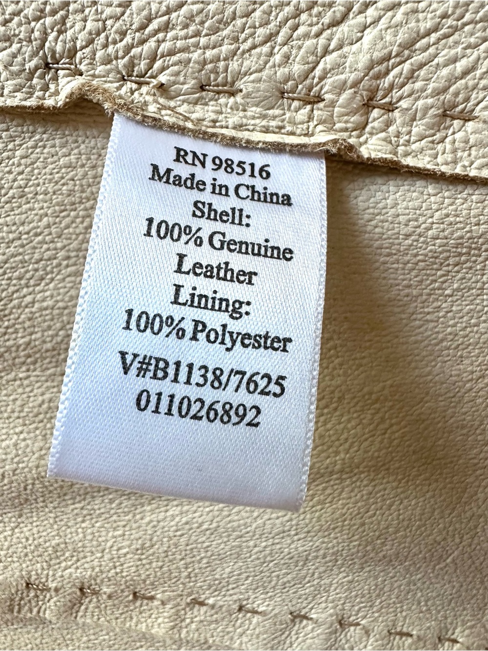 Coldwater Creek Genuine Leather Suede Coat Petite Medium Beige Lined Jacket PM - Picture 6 of 9